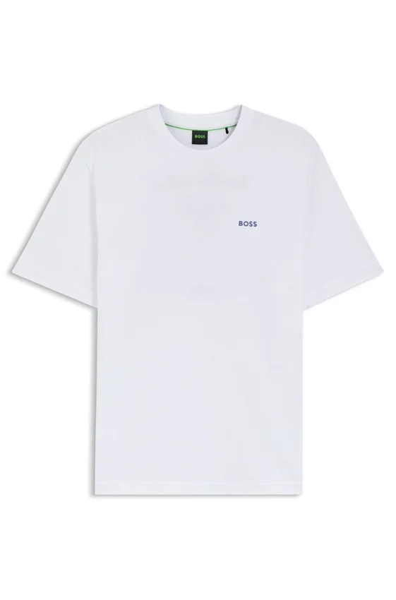 Embroidered-artwork T-shirt in cotton mesh Embroidered-artwork T-shirt in cotton mesh