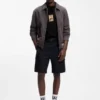 Embroidered-badge T-shirt in cotton terry