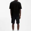 Embroidered-badge T-shirt in cotton terry