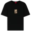 Embroidered-badge T-shirt in cotton terry