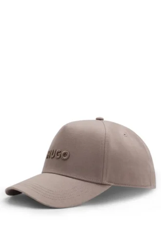 Embroidered-logo cap in cotton twill