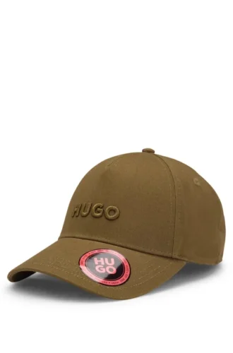 Embroidered-logo cap in cotton twill