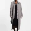 Embroidered-logo cardigan in an oversized fit