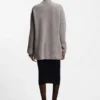 Embroidered-logo cardigan in an oversized fit