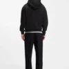 Embroidered-logo hoodie in stretch cotton Embroidered-logo hoodie in stretch cotton