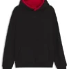Embroidered-logo hoodie in stretch cotton Embroidered-logo hoodie in stretch cotton