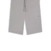 Embroidered-logo pyjama shorts in stretch jersey