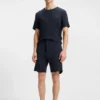 Embroidered-logo pyjama shorts in stretch jersey