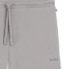 Embroidered-logo pyjama shorts in stretch jersey