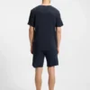 Embroidered-logo pyjama T-shirt in stretch jersey