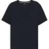 Embroidered-logo pyjama T-shirt in stretch jersey