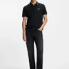 Embroidered-logo slim-fit polo shirt in stretch cotton