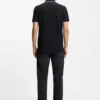 Embroidered-logo slim-fit polo shirt in stretch cotton