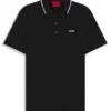 Embroidered-logo slim-fit polo shirt in stretch cotton