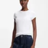 Embroidered-logo slim-fit T-shirt in stretch cotton