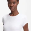 Embroidered-logo slim-fit T-shirt in stretch cotton