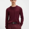 Embroidered-logo sweater in virgin wool