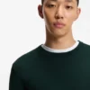 Embroidered-logo sweater in virgin wool