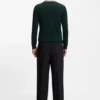 Embroidered-logo sweater in virgin wool