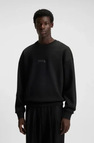 Embroidered-logo sweatshirt in a cotton blend