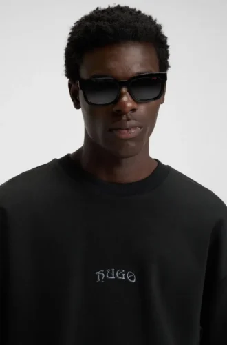 Embroidered-logo sweatshirt in a cotton blend
