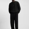 Embroidered-logo sweatshirt in a cotton blend