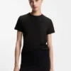 Embroidered-logo T-shirt in cotton jersey