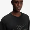 Embroidered-logo T-shirt in cotton jersey