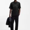 Embroidered-logo T-shirt in cotton jersey
