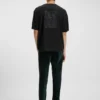 Embroidered-logo T-shirt in cotton jersey