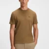 Embroidered-logo T-shirt in cotton piqué