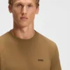 Embroidered-logo T-shirt in cotton piqué