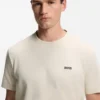 Embroidered-logo T-shirt in cotton piqué