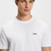 Embroidered-logo T-shirt in cotton piqué