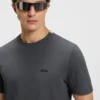 Embroidered-logo T-shirt in cotton piqué