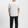 Embroidered-logo T-shirt in cotton piqué