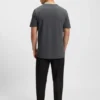 Embroidered-logo T-shirt in cotton piqué
