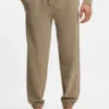 Embroidered-logo tracksuit bottoms in cotton terry