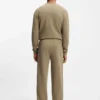 Embroidered-logo tracksuit bottoms in cotton terry