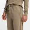 Embroidered-logo tracksuit bottoms in cotton terry