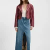 Embroidered-structure bodysuit with V neckline