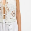 Embroidered waistcoat with tie closure