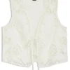 Embroidered waistcoat with tie closure