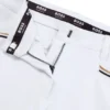 Equestrian knee-grip breeches in power-stretch material