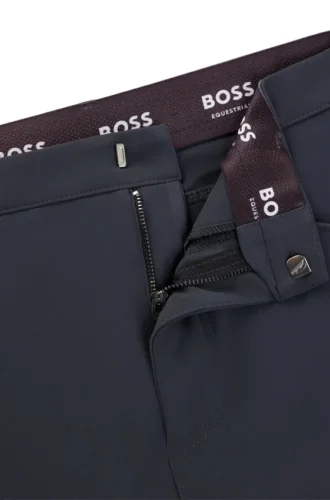 Equestrian knee-grip breeches in super-stretch material