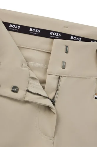 Equestrian knee-grip breeches with high waist