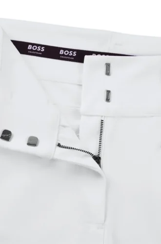 Equestrian knee-grip breeches with high waist