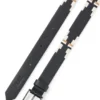Equestrian leather belt with hand-embroidered signature stripes Equestrian leather belt with hand-embroidered signature stripes