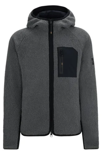 Equestrian mixed-material jacket with cosy teddy