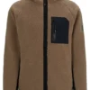 Equestrian mixed-material jacket with cosy teddy